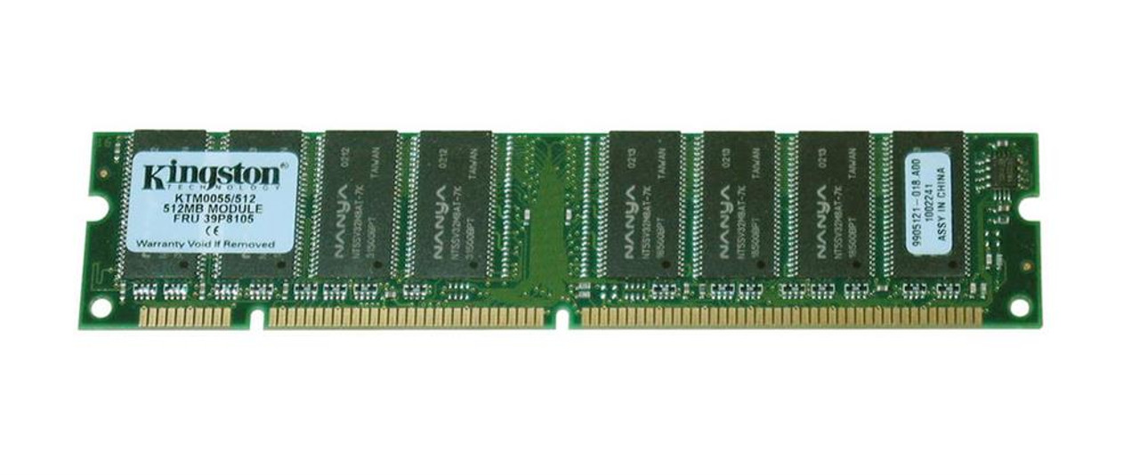 9902112-440 Kingston 512MB PC133 133MHz non-ECC Unbuffered CL3 168-Pin DIMM Memory Module