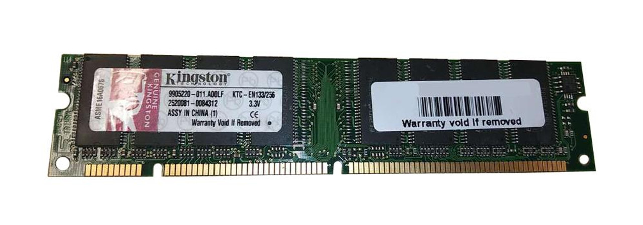 9905220-011.A00LF Kingston 256MB PC133 133MHz non-ECC Unbuffered CL3 168-Pin DIMM Memory Module