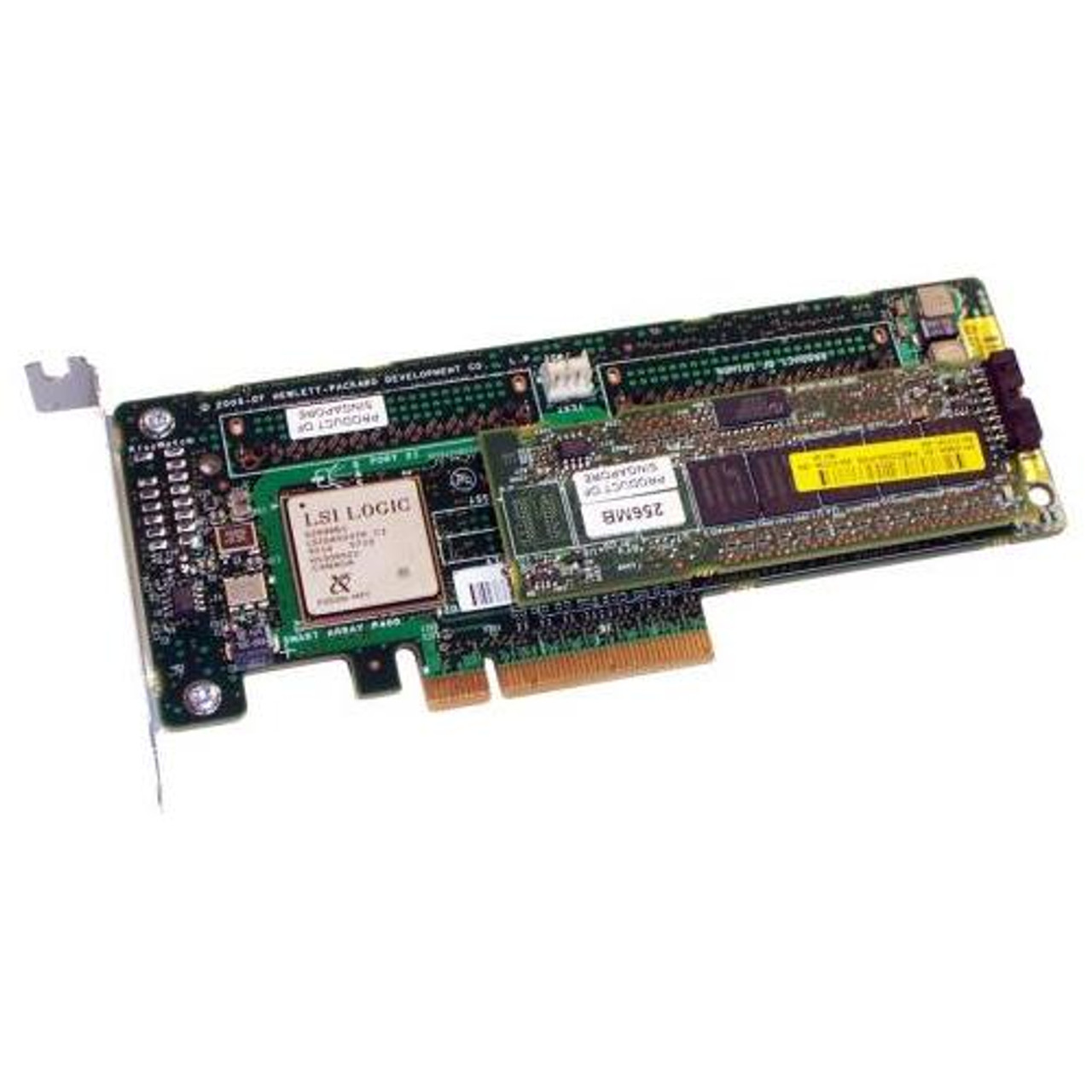 013159-002 HP Smart Array P400 PCI-Express 8-Channel Serial Attached SCSI (SAS) RAID Controller Card with 256MB BBWC (Battery Backed Write