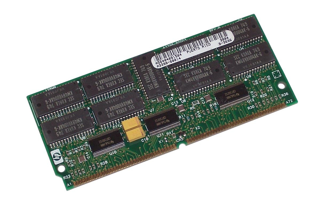 A3398A HP 256MB Kit (2 X 128MB) 72-Pin 60ns ECC Buffered Parity EDO SIMM Memory