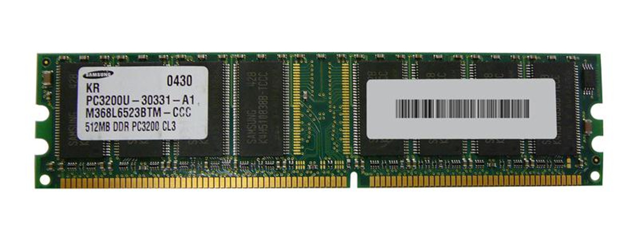 AADDR64X64PC320016VI Memory Upgrades 512MB PC3200 DDR-400MHz non-ECC Unbuffered CL3 184-Pin DIMM Memory Module