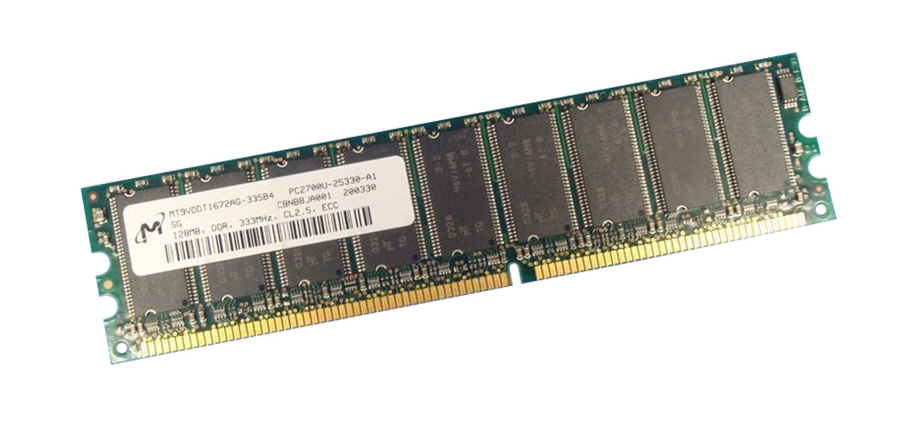 AASM1672DDR3 Memory Upgrades 128MB PC2700 DDR-333MHz ECC Unbuffered CL2.5 184-Pin DIMM Memory Module