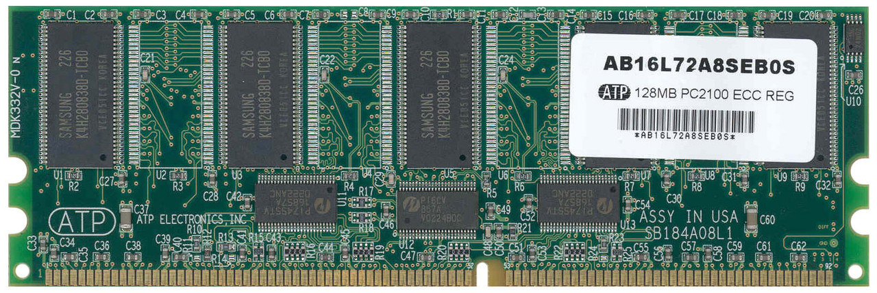 AB16L72A8SEB0S ATP 128MB PC2100 DDR-266MHz Registered ECC CL2.5 184-Pin DIMM 2.5V Memory Module