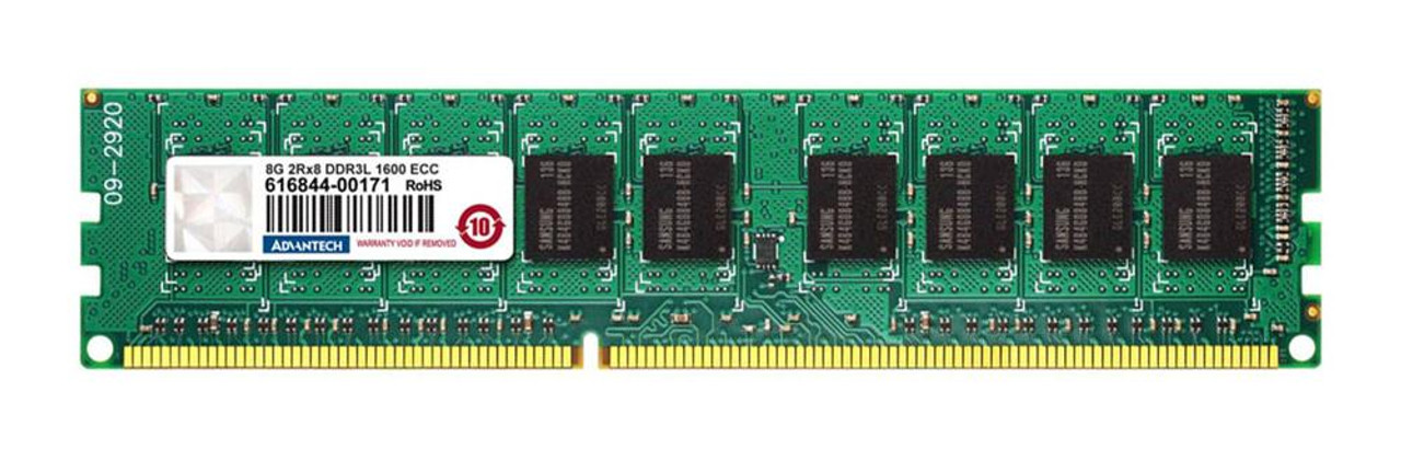 AQD-D3L8GE16-SG Advantech 8GB PC3-12800 DDR3-1600MHz CL11 ECC Unbuffered 240-Pin DIMM Dual Rank Memory Module