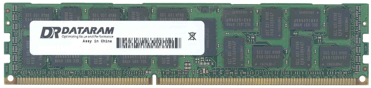 ASC1600D1X/8GB Dataram 8GB PC3-12800 DDR3-1600MHz ECC Registered CL11 240-Pin DIMM 1.35V Low Voltage Dual Rank Memory Module