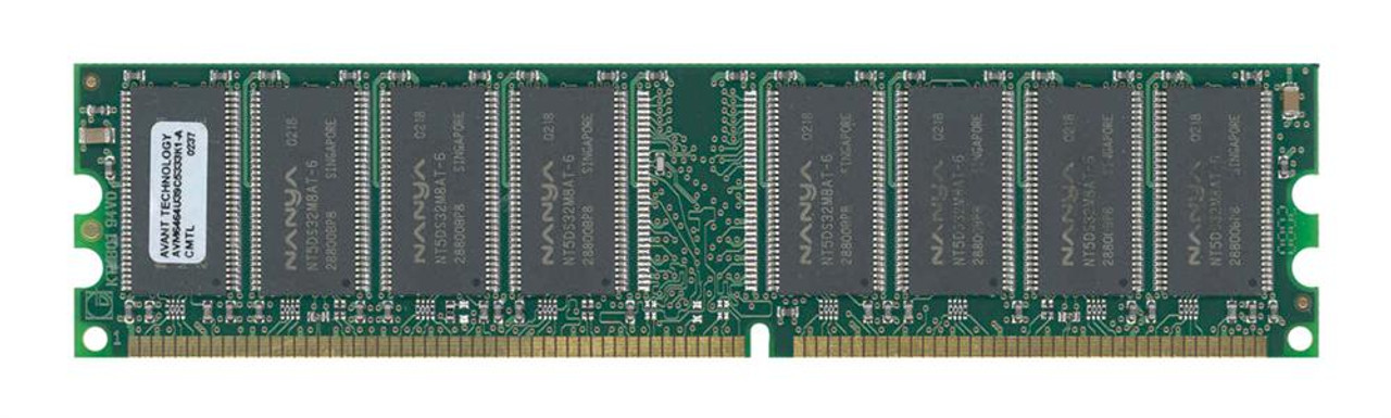AVM6464U39C5333K1-A Avant 512MB PC2700 DDR-333MHz non-ECC Unbuffered CL2.5 184-Pin DIMM 2.5V Memory Module