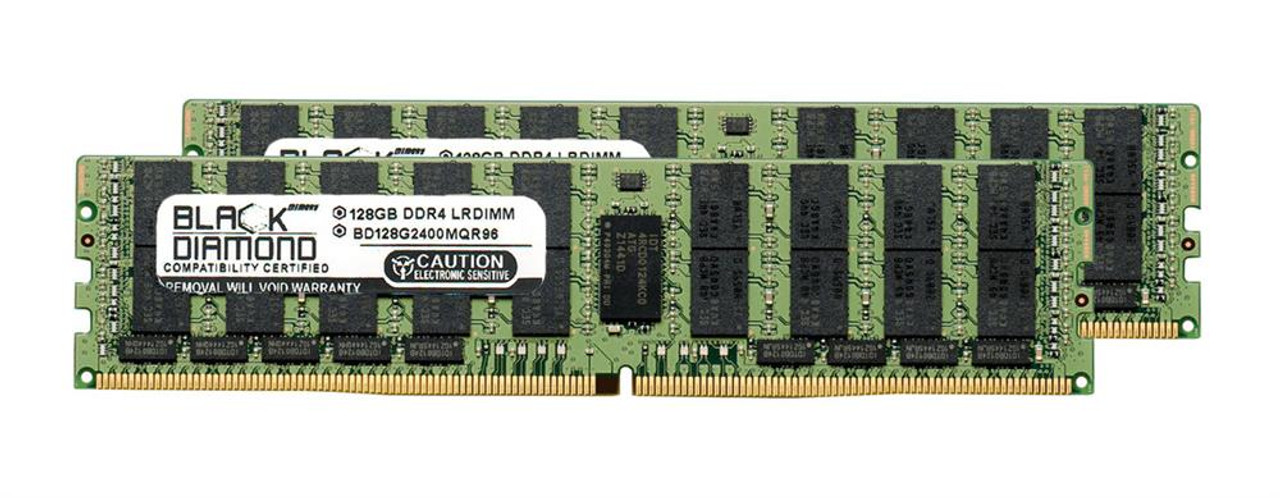 BD128GX22400MQR96 Black Diamond 256GB Kit (2 X 128GB) PC4-19200 DDR4-2400MHz ECC Registered CL17 288-Pin Load Reduced DIMM 1.2V Octal Rank Memory