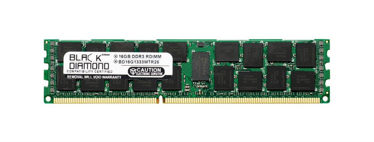 BD16G1333MTR26 Black Diamond 16GB PC3-10600 DDR3-1333MHz ECC Registered CL9 240-Pin DIMM Dual Rank Memory Module