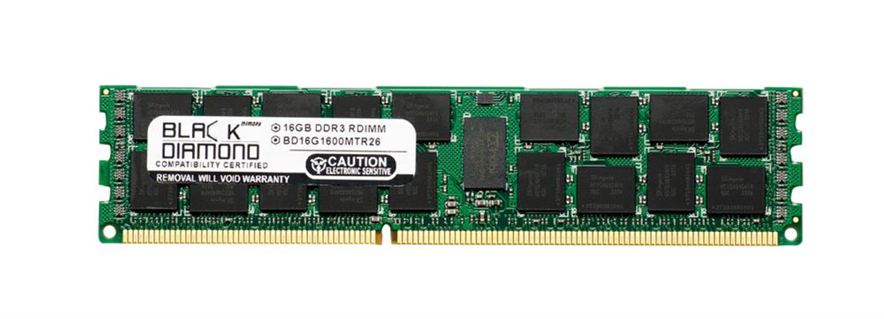 BD16G1600MTR26 Black Diamond 16GB PC3-12800 DDR3-1600MHz ECC Registered CL11 240-Pin DIMM Dual Rank Memory Module