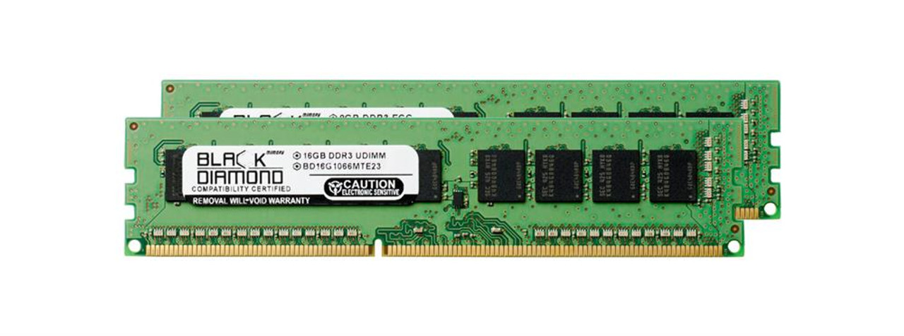 BD16GX21066MTE23 Black Diamond 32GB Kit (2 X 16GB) PC3-8500 DDR3-1066MHz ECC Registered CL7 240-Pin DIMM Quad Rank Memory
