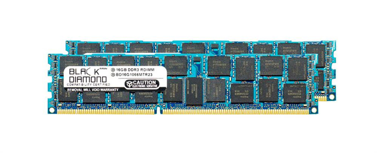 BD16GX21600MTR23 Black Diamond 32GB Kit (2 X 16GB) PC3-12800 DDR3-1600MHz ECC Registered CL11 240-Pin DIMM Quad Rank Memory