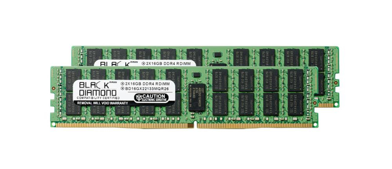 BD16GX22133MQR26 Black Diamond 32GB Kit (2 X 16GB) PC4-17000 DDR4