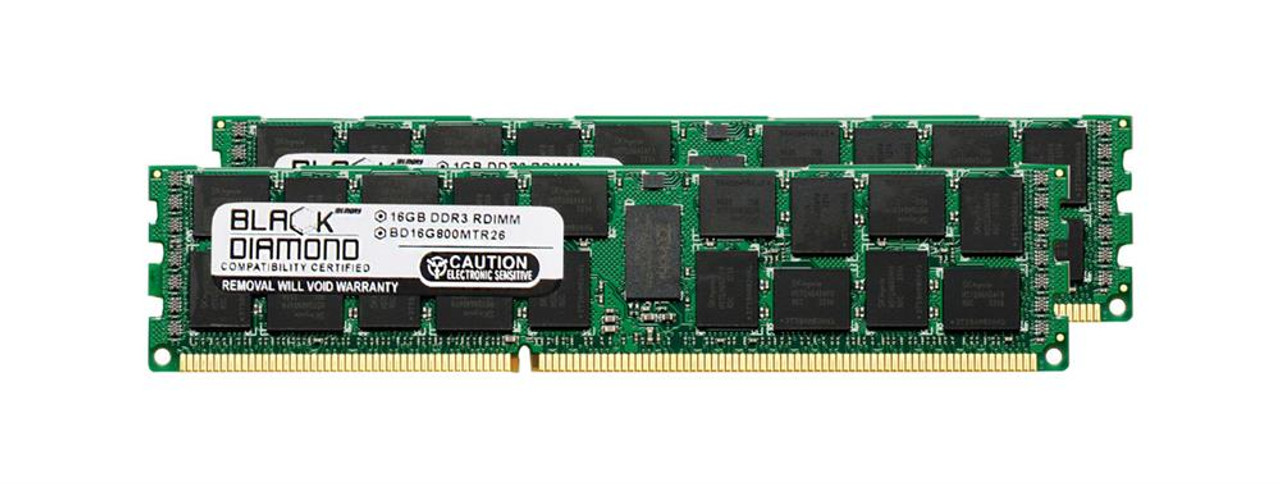BD16GX2800MTR26 Black Diamond 32GB Kit (2 X 16GB)PC3-6400 DDR3-800MHz ECC Registered CL6 240-Pin DIMM Quad Rank Memory