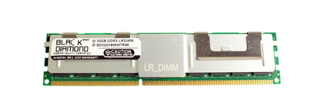 BD32G1866MTR96 Black Diamond 32GB PC3-14900 DDR3-1866MHz ECC Registered CL13 240-Pin Load Reduced DIMM Quad Rank Memory Module
