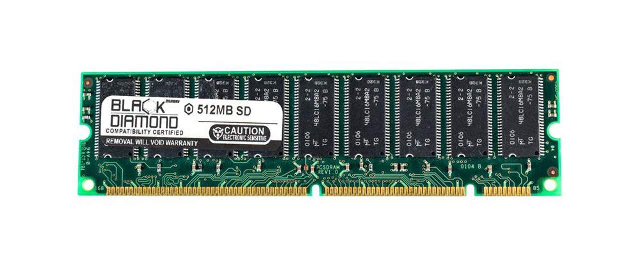 BD512M133MER08 Black Diamond 512MB PC133 133MHz ECC Registered CL3 3.3V 168-Pin DIMM Memory Module