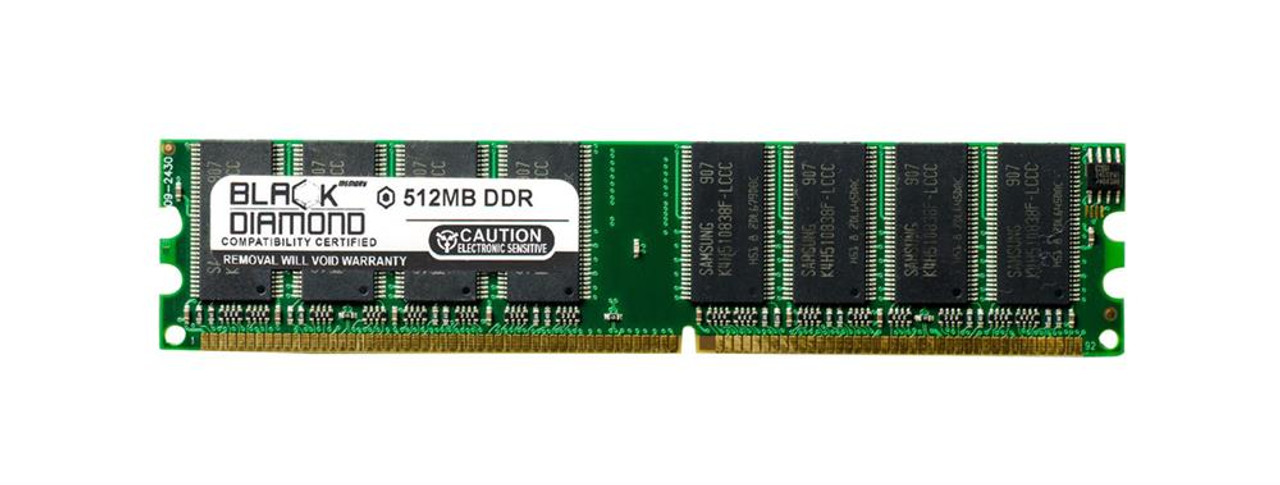 BD512M266M98 Black Diamond 512MB PC2100 DDR-266MHz non-ECC Unbuffered CL2.5 184-Pin DIMM 2.5V Memory Module