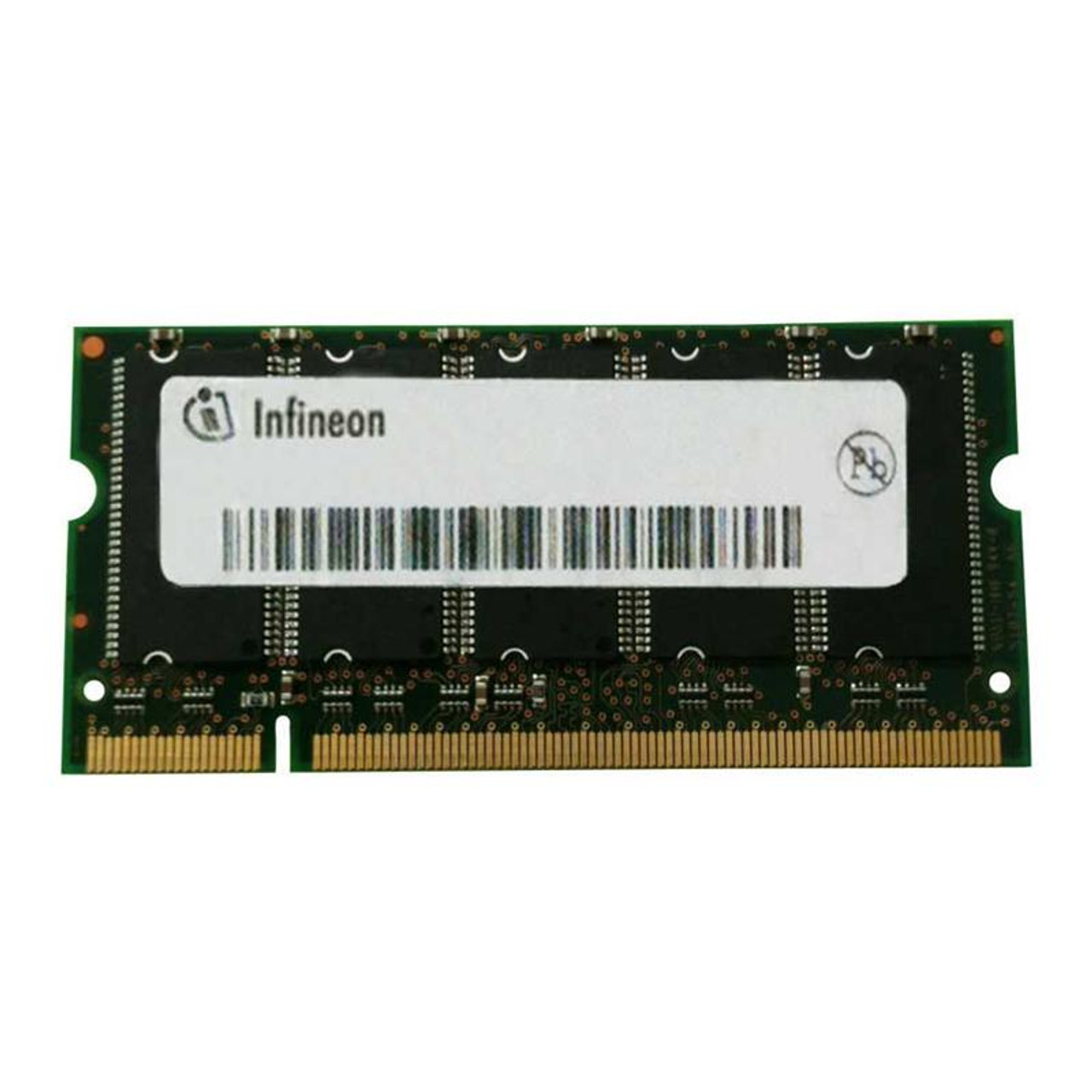 CIS00-21195-207IC Infineon 512MB PC2700 DDR-333MHz ECC Unbuffered CL2.5 200-Pin SoDimm Single Rank Memory Module