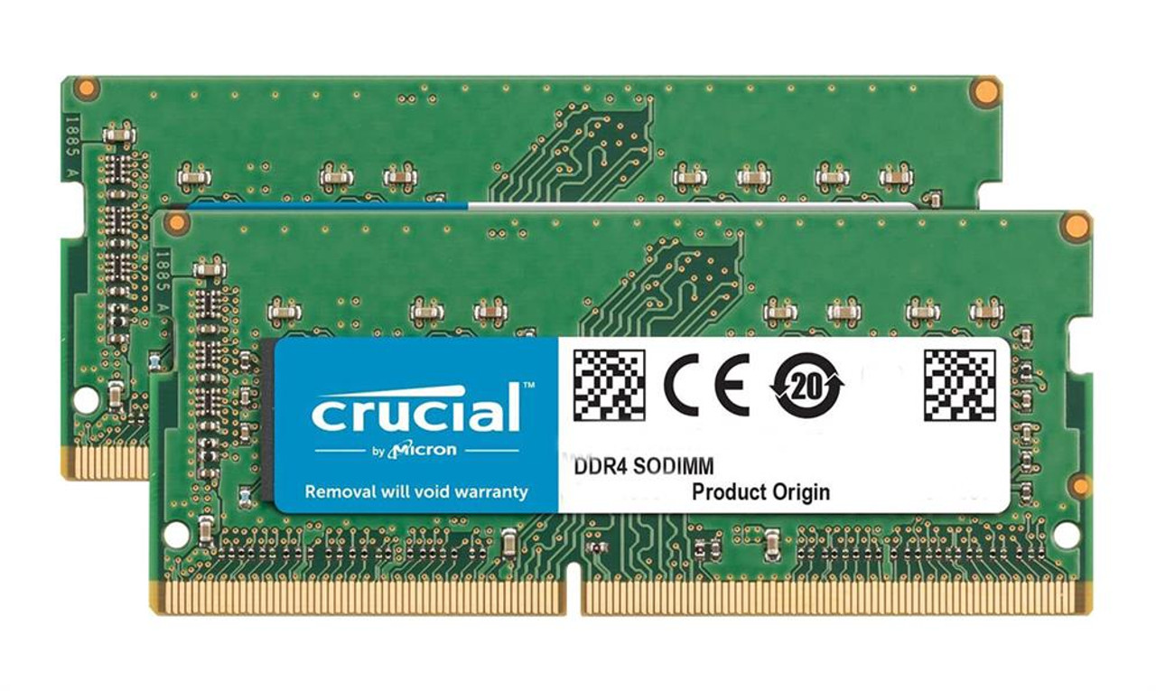 CT2K16G4SFRA32A-A1 Crucial 32GB Kit (2 X 16GB) PC4-25600 DDR4-3200MHz  non-ECC Unbuffered CL22 260-Pin SoDimm 1.2V Dual Rank Memory