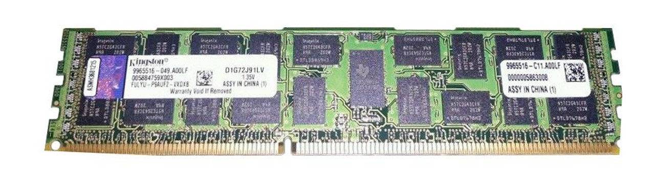 D1G72J91LV Kingston 8GB PC3-10600 DDR3-1333MHz ECC Registered CL9 240-Pin DIMM 1.35V Low Voltage Memory Module