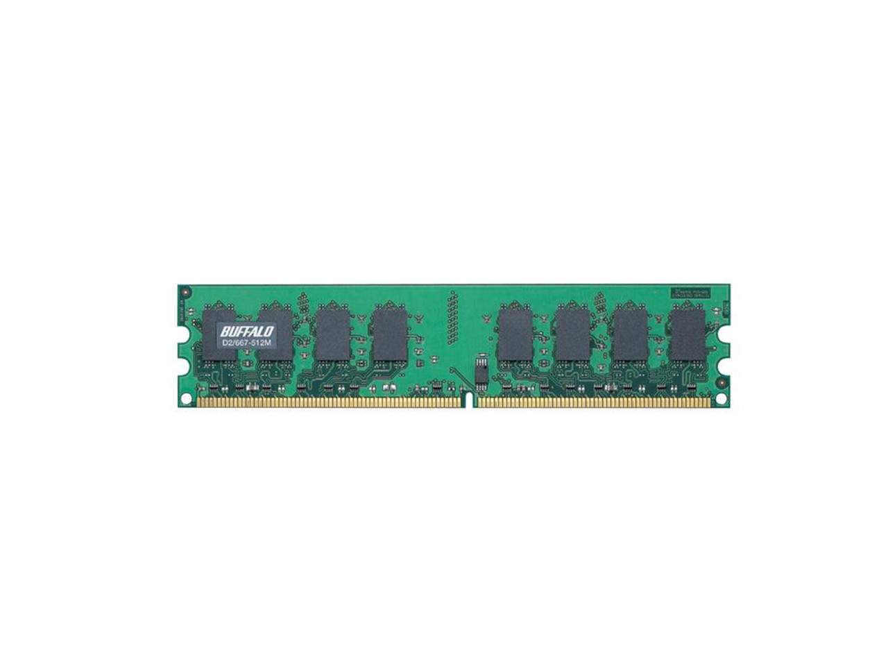 D2/667-512M Buffalo 512MB PC2-5300 DDR2-667MHz non-ECC Unbuffered CL5 240-Pin DIMM Single Rank Memory Module