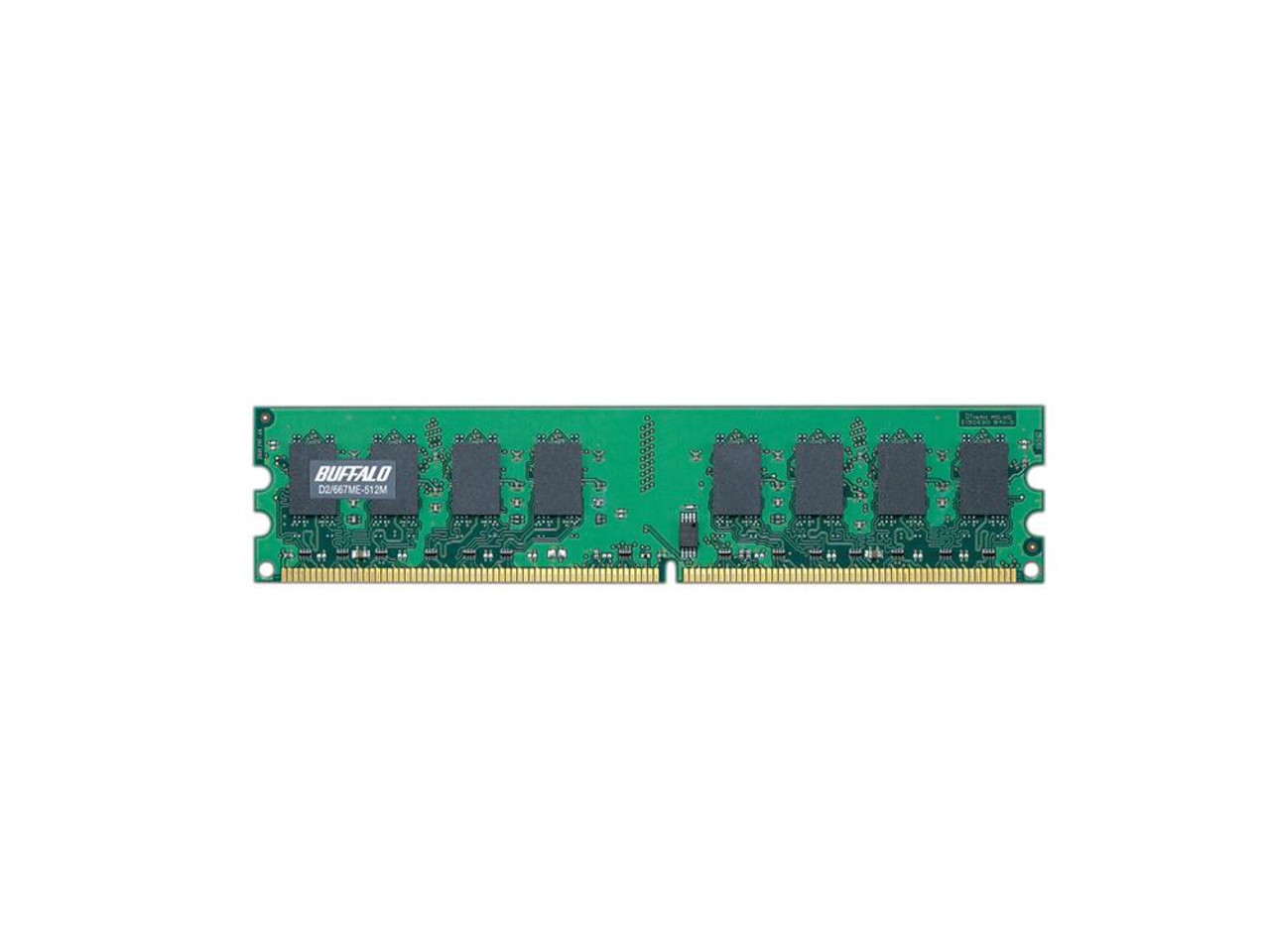 D2/667ME-512M Buffalo 512MB PC2-5300 DDR2-667MHz non-ECC Unbuffered CL5 240-Pin DIMM Single Rank Memory Module