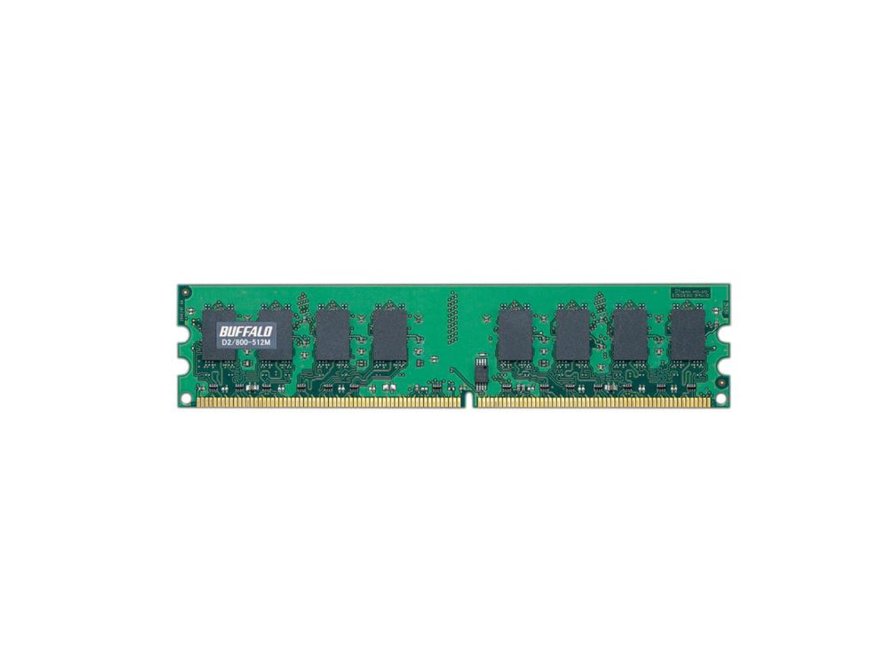 D2/800-512M Buffalo 512MB PC2-6400 DDR2-800MHz non-ECC Unbuffered CL6 240-Pin DIMM Memory Module