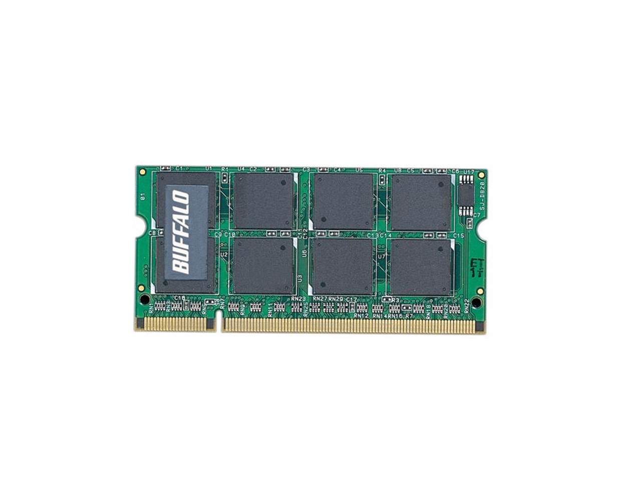 D2/N667-512M Buffalo 512MB PC2-5300 DDR2-667MHz non-ECC Unbuffered CL5 200-Pin SoDimm Dual Rank Memory Module