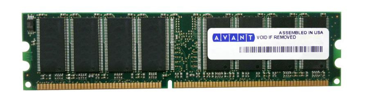 DDR26664X72E Avant 512MB PC2100 DDR-266MHz ECC Unbuffered CL2.5 184-Pin DIMM Single Rank Memory Module