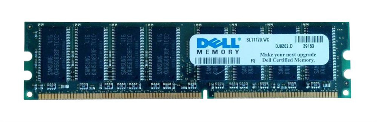 DJ0202.D Dell 512MB PC3200 DDR-400MHz non-ECC Unbuffered CL3 184-Pin DIMM Memory Module