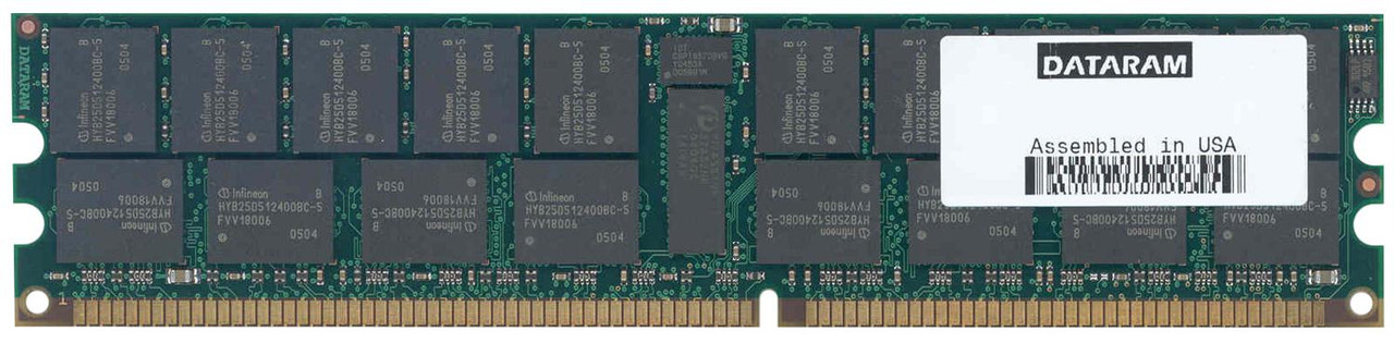 DRG300/1024 Dataram 1GB Kit (2 X 512MB) PC2100 DDR-266MHz Registered ECC CL2.5 184-Pin DIMM 2.5V Memory