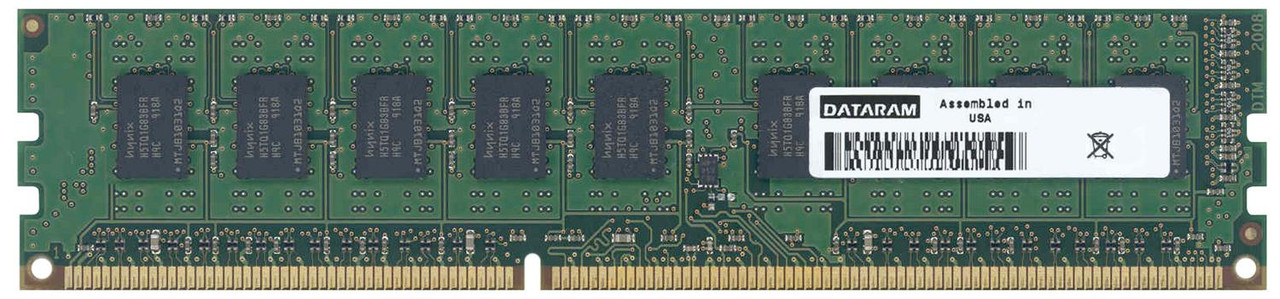 DRH81333UL/8GB Dataram 8GB PC3-10600 DDR3-1333MHz ECC Unbuffered CL9 240-Pin DIMM 1.35V Low Voltage Dual Rank Memory Module