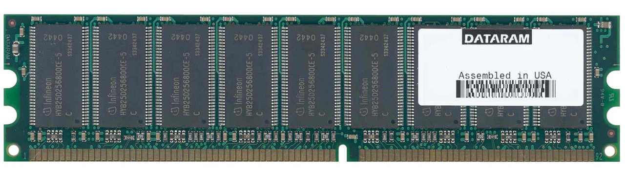 DRI6230/512 Dataram 512MB PC2100 DDR-266MHz ECC Unbuffered CL2.5 184-Pin DIMM Memory Module