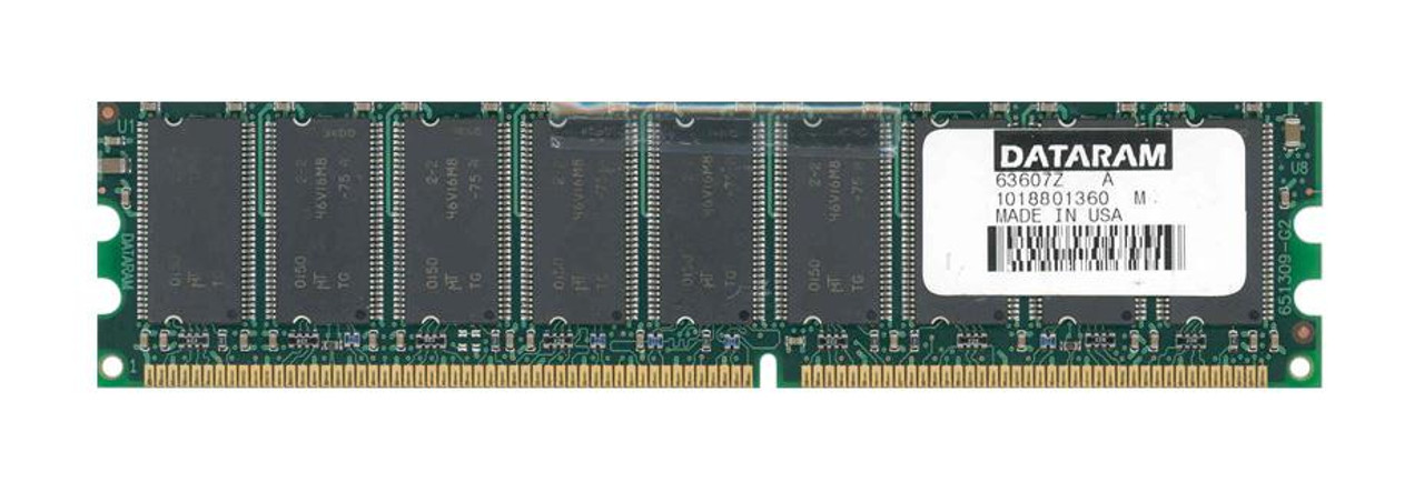 DTM63607B Dataram 256MB PC2100 DDR-266MHz ECC Unbuffered CL2.5 184-Pin DIMM Dual Rank Memory Module