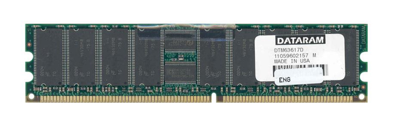DTM63617D Dataram 512MB PC2100 DDR-266MHz Registered ECC CL2.5 184-Pin DIMM 2.5V Memory Module