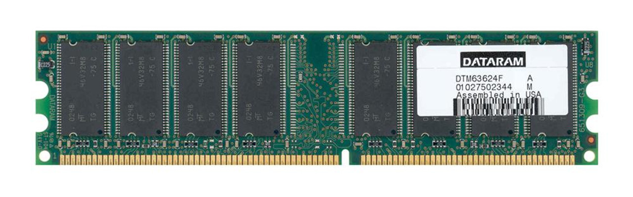 DTM63624F Dataram 512MB PC2100 DDR-266MHz non-ECC Unbuffered CL2.5 184-Pin DIMM 2.5V Memory Module
