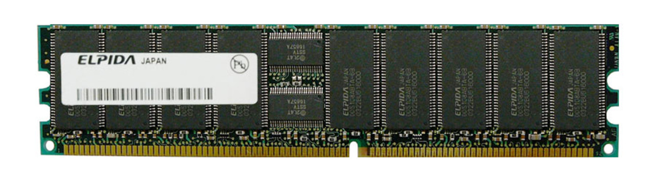 EBD12RB8ALFA-75 Elpida 128MB PC2100 DDR-266MHz Registered ECC CL2.5 184-Pin DIMM 2.5V Single Rank Memory Module