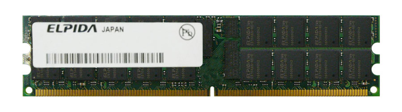 EBE51ED8AJWA-8G-E Elpida 512MB PC2-6400 DDR2-800MHz ECC Unbuffered CL6 240-Pin DIMM Single Rank Memory Module