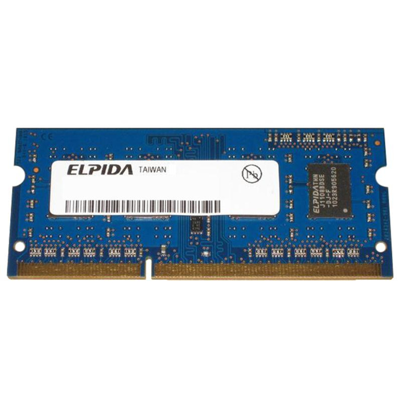 EBJ51UE6BASA-AC-E Elpida 512MB PC3-8500 DDR3-1066MHz non-ECC Unbuffered CL7 204-Pin SoDimm Single Rank Memory Module