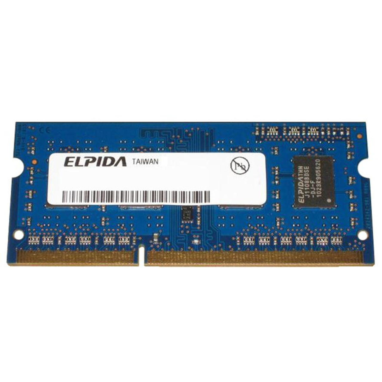 EBJ51UE6BASA-AG-E Elpida 512MB PC3-8500 DDR3-1066MHz non-ECC Unbuffered CL7 204-Pin SoDimm Single Rank Memory Module