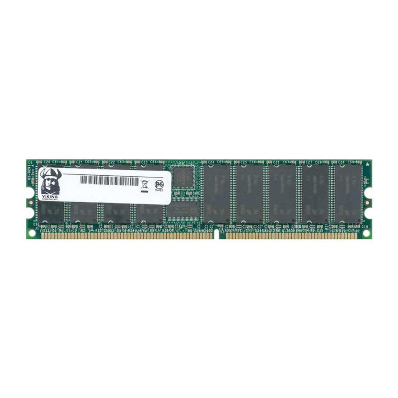GI3272DDR3 Viking 256MB PC2700 DDR-333MHz ECC Unbuffered CL2.5 184-Pin DIMM Single Rank Memory Module