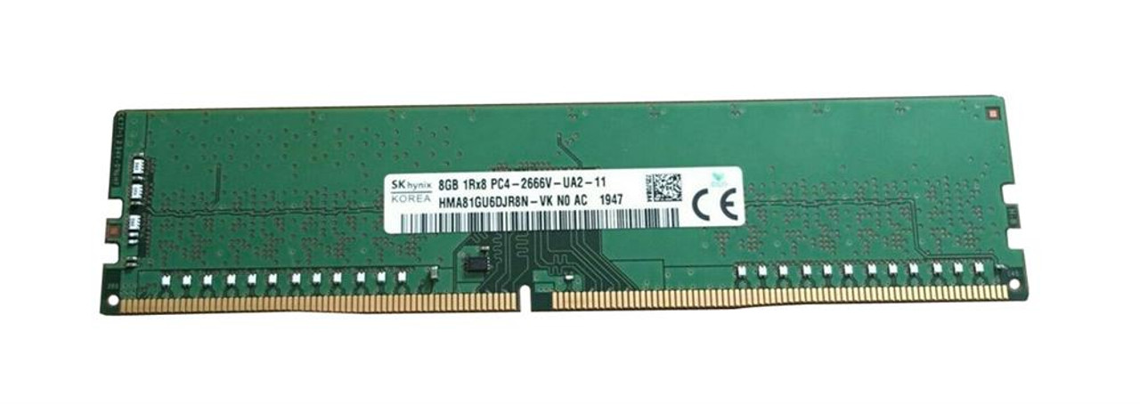 HMA81GU6DJR8N-VK Hynix 8GB PC4-21300 DDR4-2666MHz non-ECC Unbuffered CL19  288-Pin DIMM 1.2V Single Rank Memory Module