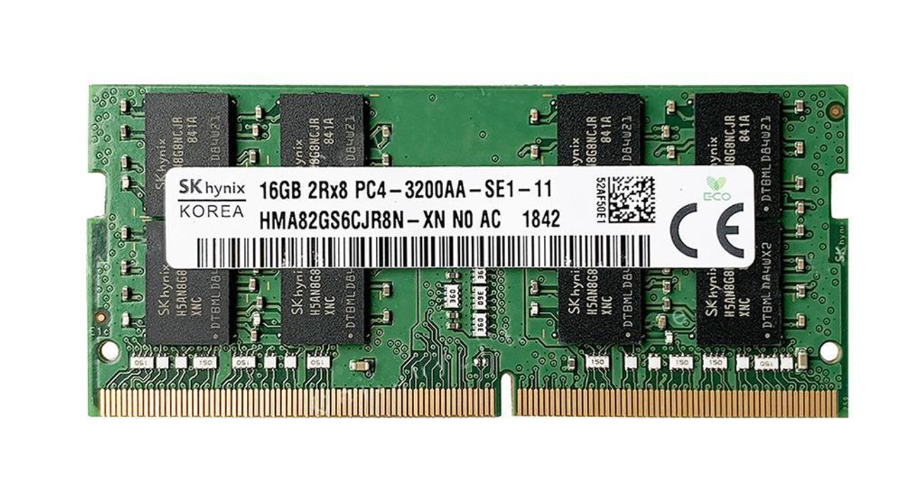 HMA82GS6CJR8N-XNN0 Hynix 16GB PC4-25600 DDR4-3200MHz non-ECC Unbuffered CL22 260-Pin SoDimm 1.2V Dual Rank Memory Module