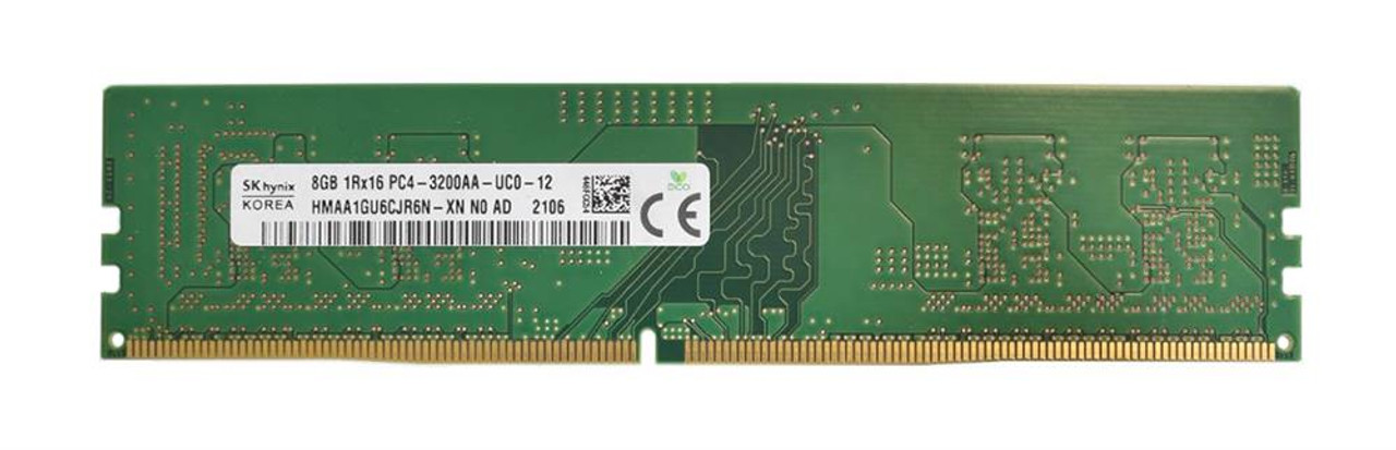 HMAA1GU6CJR6N-XNN0AC Hynix 8GB PC4-25600 DDR4-3200MHz non-ECC Unbuffered CL22 288-Pin DIMM 1.2V Single Rank Memory Module