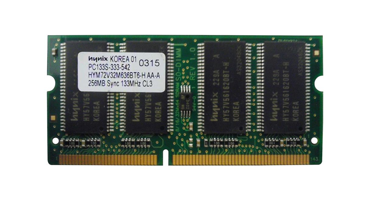HYM72V32M636BT6-H Hyundai 256MB PC133 133MHz non-ECC Unbuffered CL3 144-Pin SoDimm Memory Module