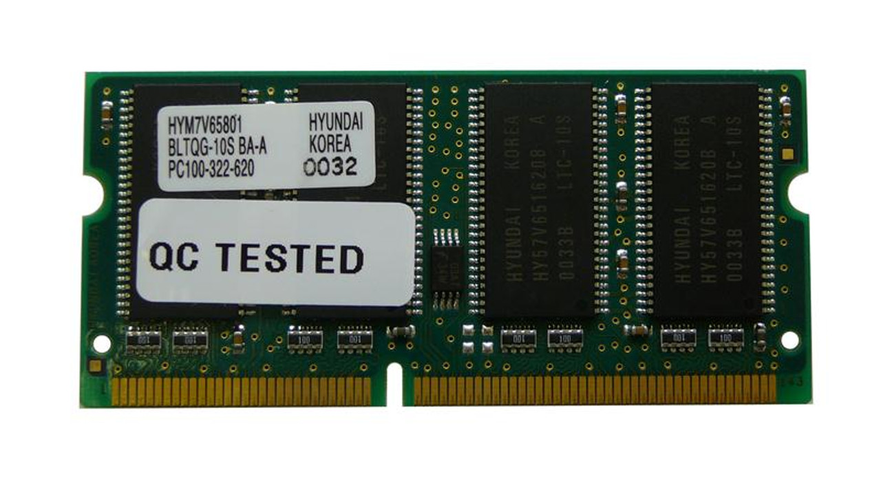 HYM7V65801B-1 Hyundai 64MB PC100 100MHz non-ECC Unbuffered CL2 144-Pin SoDimm Memory Module