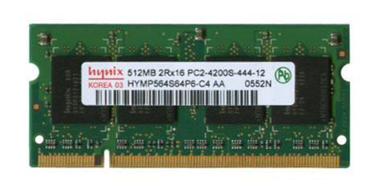 HYMP564S64P6-C4 AA Hynix 512MB PC2-4200 DDR2-533MHz non-ECC Unbuffered CL4 200-Pin SoDimm Memory Module HYMP564S64P6-C4