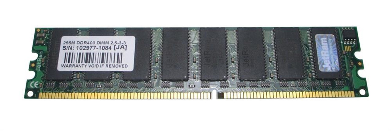 J56D3AT-5 Transcend JetRam 256MB PC3200 DDR-400MHz non-ECC Unbuffered CL3 184-Pin DIMM Memory Module