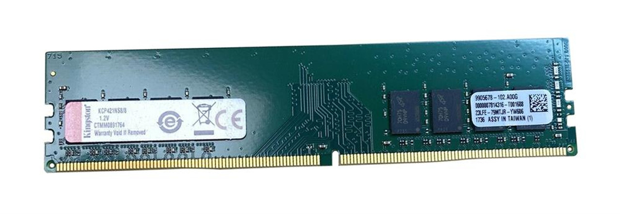 KCP426NS8/8-A1 Kingston 8GB PC4-21300 DDR4-2666MHz non-ECC Unbuffered CL19 288-Pin DIMM Single Rank Memory Module