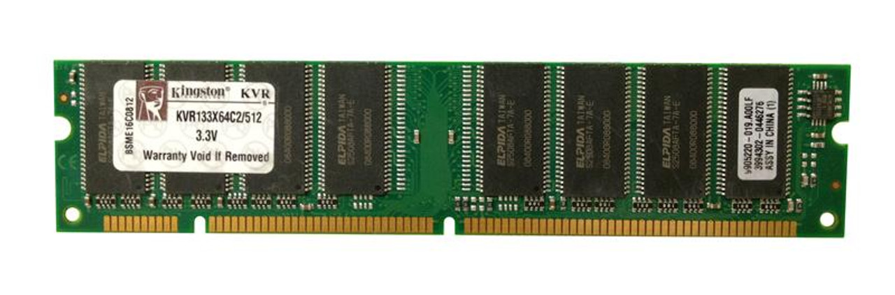 KVR133X64C2/512 Kingston 512MB PC133 133MHz non-ECC Unbuffered CL3 168-Pin DIMM Memory Module