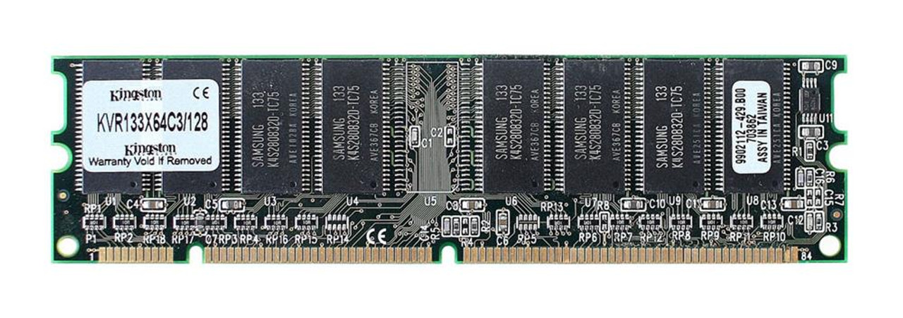 KVR133X64C3-128-2 Kingston 128MB PC133 133MHz non-ECC Unbuffered CL3 168-Pin DIMM Memory Module